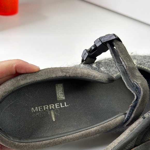 Merrell Grey and Black Women's Slip-on Mary Jane Shoes - Picture 9 of 12